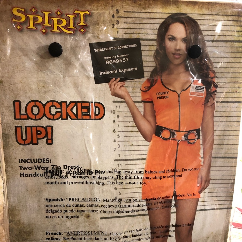 Halloween Jail Zipper dress